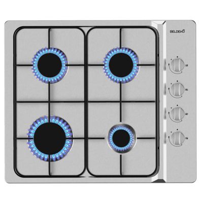 BELDEKO Plaque Gaz 4 Feux 7500W Inox Bouteille - Marque Française