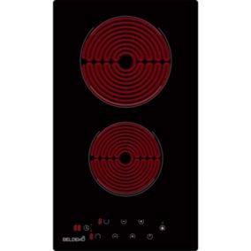 BELDEKO - Plaque Vitrocéramique 2 foyers 3000W - Minuteur, commande tactile