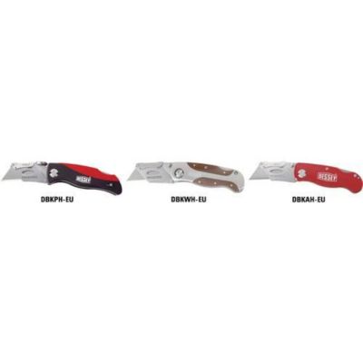 Bessey DBKAH-EU couteau pliant lame rétractable 28 mm poignée aluminium, 160 mm.