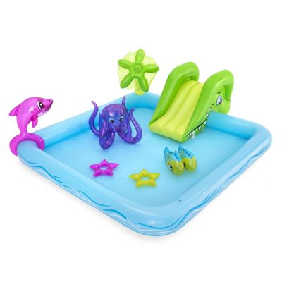 Bestway Aire de jeux pataugeoire Fantastic Aquarium 239 x 206 x 86 cm avec fontaine