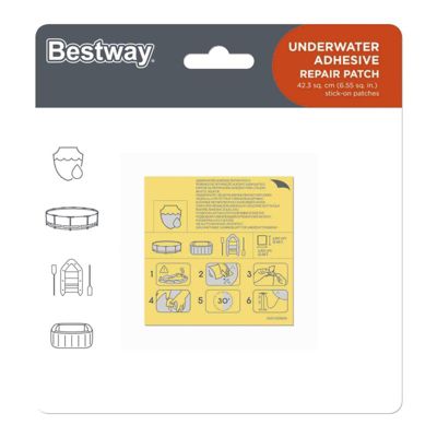 Bestway Lot de 10 rustines de réparation étanches adhésives