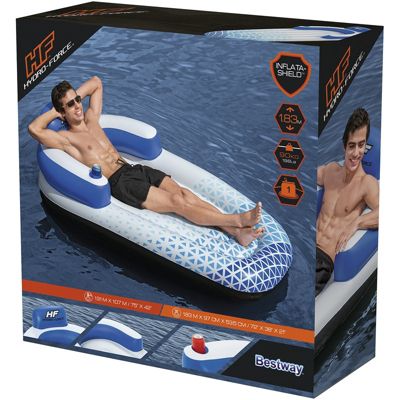 Bestway Matelas gonflable piscine 1 place Indigo Wave 191 x 107 cm