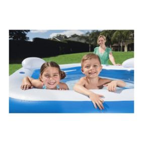 BESTWAY Piscine gonflable octogonale avec sietes et appuie-tete 213 x 206 x 69 cm