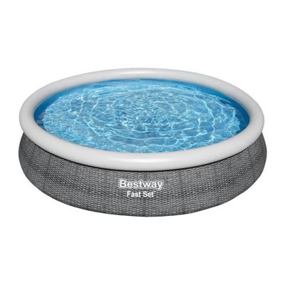 BESTWAY Piscine hors sol Fast SetTM - Ronde - 366 x 76 cm- Pompe et cartouche de filtration