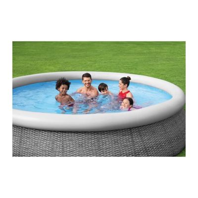 BESTWAY Piscine hors sol Fast SetTM - Ronde - 366 x 76 cm- Pompe et cartouche de filtration