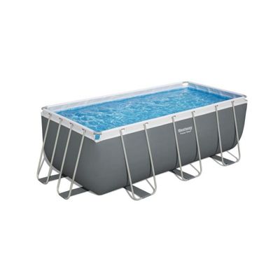 BESTWAY Piscine hors sol Power Steel™ 412 x 201 x 122 cm, filtre a cartouche, échelle, diffuseur Chemconnect™