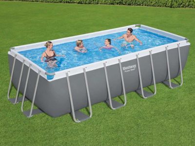 BESTWAY Piscine hors sol rectangle Power Steel 488 x 244 x 122 cm