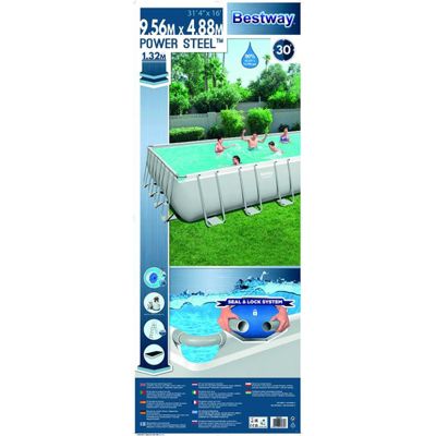 Bestway Piscine hors sol rectangle Power Steel 956 x 488 x 132 cm
