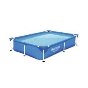 BESTWAY Piscine hors sol rectangle Steel Pro™ 221 x 150 x 43 cm bleu clair