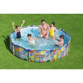 BESTWAY Piscine hors sol ronde 305x66 cm Steel Pro