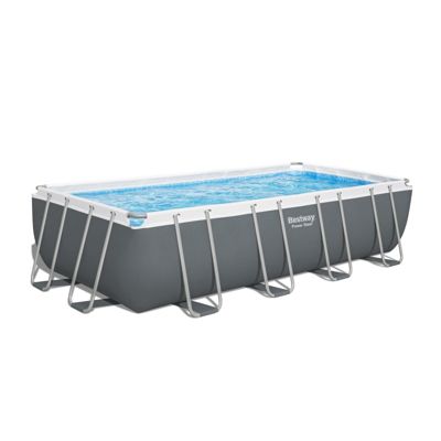 Bestway Piscine hors sol tubulaire rectangulaire Bestway Power Steel 549 x 274 x 122 cm gris