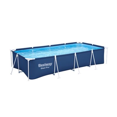 Bestway Piscine hors sol tubulaire rectangulaire Bestway Steel Pro 400 x 211 x 81 cm bleu