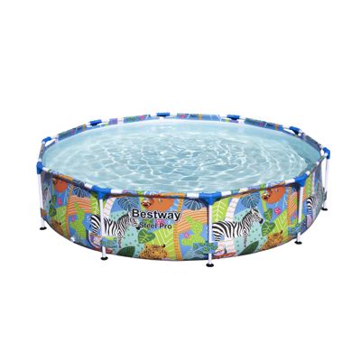 Bestway Piscine hors sol tubulaire ronde Bestway Steel Pro 305 x 66 cm décor animaux