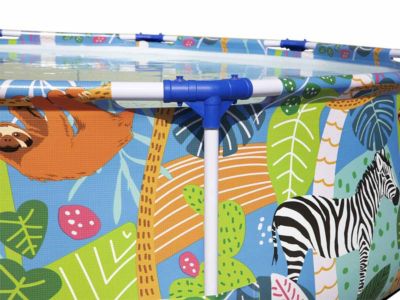 Bestway Piscine hors sol tubulaire ronde Bestway Steel Pro 305 x 66 cm décor animaux