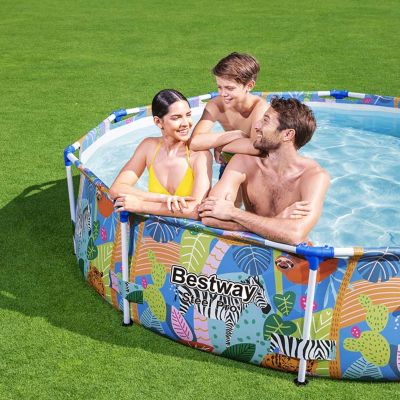 Bestway Piscine hors sol tubulaire ronde Bestway Steel Pro 305 x 66 cm décor animaux