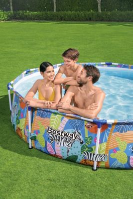 Bestway Piscine hors sol tubulaire ronde Bestway Steel Pro 305 x 66 cm décor animaux