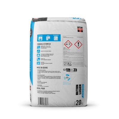 Béton léger prêts à l'emploi 23 litres Optim beton