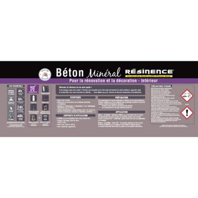 Béton minéral Résinence blanc à teinter 6kg