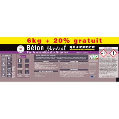 Béton minéral Résinence terracotta 6kg + 20% gratuit