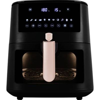 BH9604 Friteuse à air chaud 8 L 1650 W noir/or rose, revêtement antiadhésif