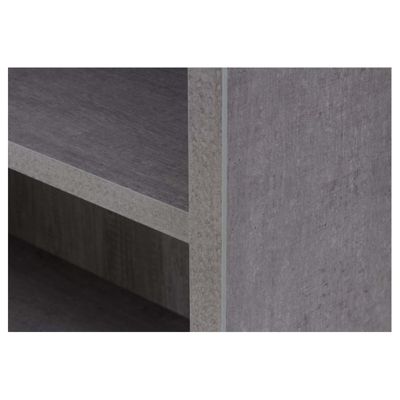 Bibliothèque 217 cm 6 niches décor gris béton - REVERSO