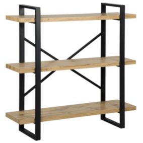 Bibliothèque 3 étagères TIMBER 111 cm Marron clair