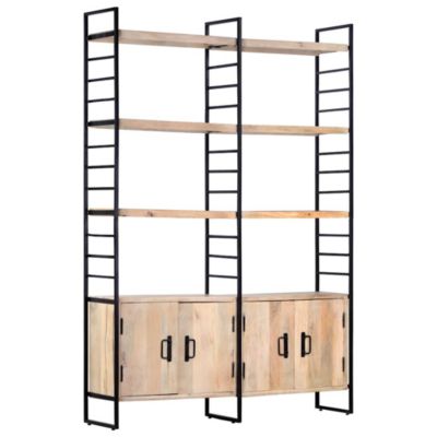 Bibliothèque à 4 niveaux 124x30x180 cm Bois de manguier massif vidaXL