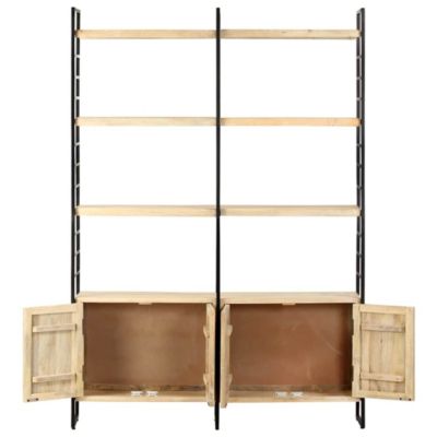 Bibliothèque à 4 niveaux 124x30x180 cm Bois de manguier massif vidaXL