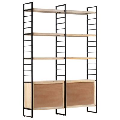 Bibliothèque à 4 niveaux 124x30x180 cm Bois de manguier massif vidaXL