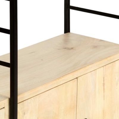 Bibliothèque à 4 niveaux 124x30x180 cm Bois de manguier massif vidaXL