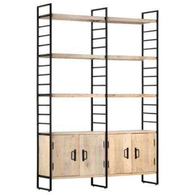 Bibliothèque à 4 niveaux 124x30x180 cm Bois de manguier massif vidaXL