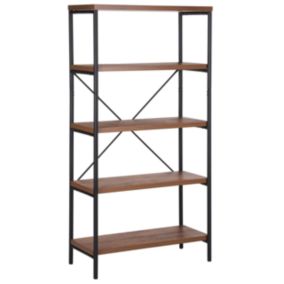 Bibliothèque 4 étagères BRISBANE 160 cm Marron foncé