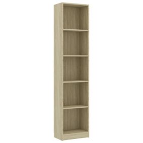 Bibliothèque à 5 niveaux Chêne sonoma Bois d'ingénierie vidaXL