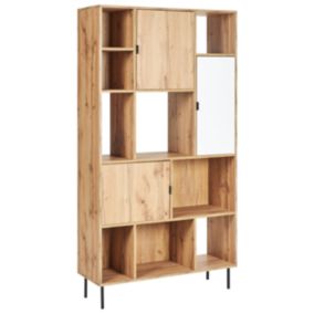 Bibliothèque 5 étagères AMOS 185 cm Marron clair