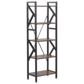 Bibliothèque 5 étagères DALE 150 cm Marron foncé