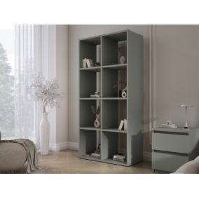 Bibliothèque à 8 compartiments, Couleur : aloès vert, 147 x 74 x 30 cm, verticale ou horizontale
