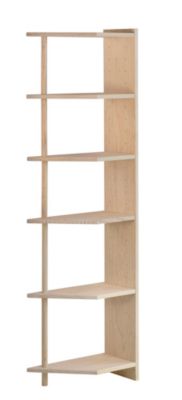 Bibliothèque angle Gala avec 6 tablettes en pin massif 184,7X49,8x25 cm