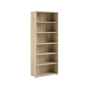 Bibliothèque Armon, Etagère de bureau, Porte-livre mobile, Librairie, 89x40 h222 cm, Chêne