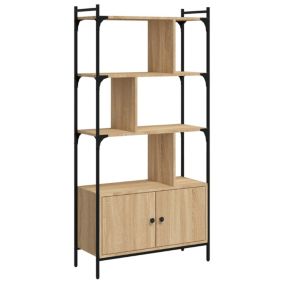 Bibliothèque avec portes chêne sonoma 76,5x30x154,5 cm vidaXL