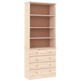 Bibliothèque avec tiroirs ALTA 77x35x186,5cm bois massif de pin vidaXL