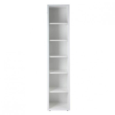 Bibliothèque colonne 217 cm 6 niches décor blanc - REVERSO