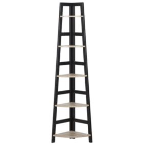 Bibliothèque d'angle à 5 étages BEXLEY 163 cm Noir