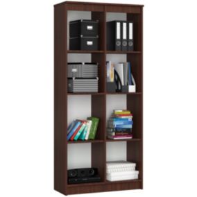 Bibliothèque de bureau AKORD R80 Wengé 80 cm façade Wengé 8 étagères 80x35x180 cm
