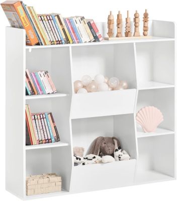 Bibliothèque Enfant 8 Compartiments 106x30x104 cm KMB55-W SoBuy