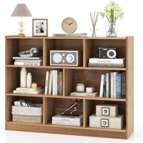 Bibliothèque Enfant 8 Cubes Ouvertes Meuble de Rangement Bibliothèque pour Livres et Jouets Naturel