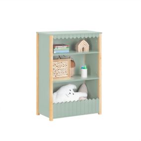 Bibliothèque Enfant Etagère de Rangement Jouets, 3 Compartiments Ouverts, KMB97-GR, SoBuy