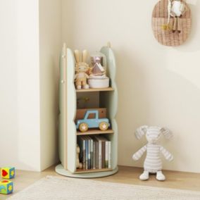 Bibliothèque Enfant Étagère à Jouets Livres pour Petits Espaces Meuble de Rangment Enfant avec Crochets Suspendus