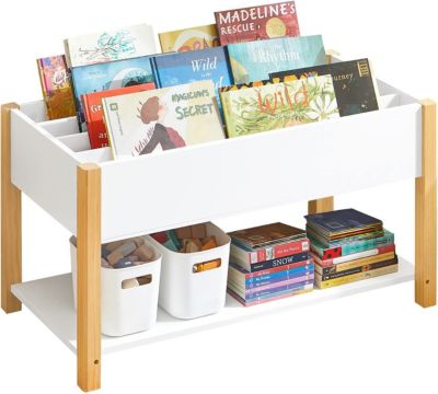 Bibliothèque Enfants Étagère à Livres 2 étagères KMB35-W SoBuy