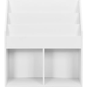 Bibliothèque Enfants,étagère à Livres avec Casiers Ouverts,70x30x80CM pour Jardin Enfants,Chambre Enfants,Blanc