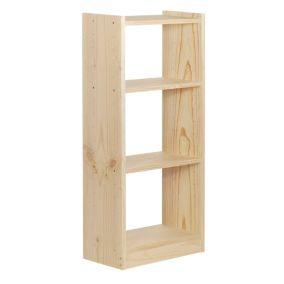 Bibliothèque Gala avec 4 tablettes en pin massif 120,7X49,6x25 cm